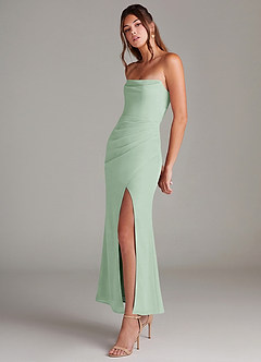 Azazie Leonis Bridesmaid Dresses Agave Mermaid Strapless Chiffon Convertible Dress image3