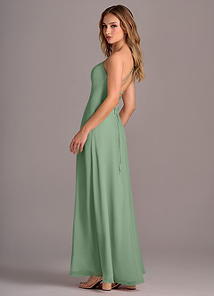 Azazie Mei Bridesmaid Dresses Matcha A-Line Chiffon Dress image5