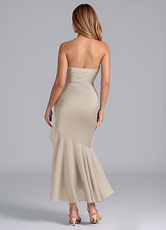 Azazie Danie Bridesmaid Dresses Frost Sheath Strapless Chiffon Dress image6