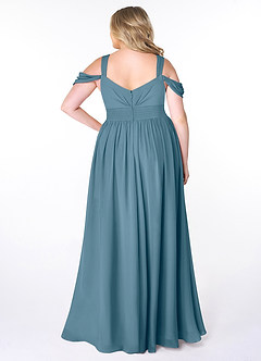 Azazie Lianne Bridesmaid Dresses Bermuda A-Line Off the Shoulder Chiffon Dress image8