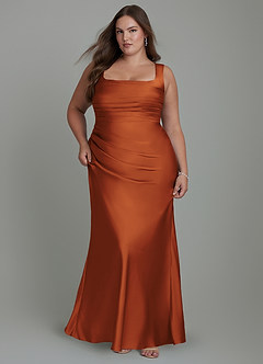 Azazie Agustina Brautjungfernkleider Meerjungfrau-Linie Korsett Stretch-Satin Kleid Kanel image9