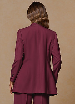 front Rowan Burgundy Refined Weave Performance blazer