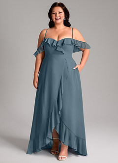 Azazie Lyra Bridesmaid Dresses Twilight A-Line Chiffon Convertible Dress image16