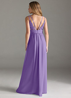 Azazie Maren Allure Junior Tahiti A-Line Lace Chiffon Dress image5