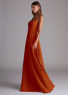 Azazie Marley Bridesmaid Dresses Paprika A-Line Off the Shoulder Chiffon Convertible Dress image6