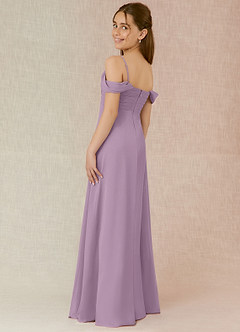 Azazie Kaitlynn Junior Wisteria A-Line Off the Shoulder Chiffon Dress image5