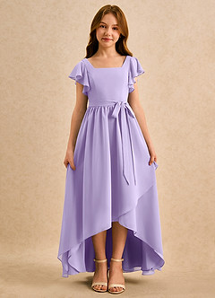 Azazie Milly Girls Formal Flower Girl Klänningar Klä A-Line i Chiffong Plisserad image5
