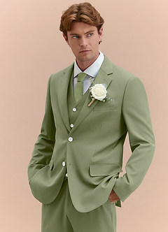 front James Pistachio Structured Stretch 3-piece suit