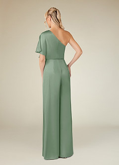 Azazie Hagretta Mère de la mariée Robes Robe Combinaison/Tailleur Pantalon en Satin extensible Matcha image2