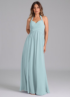 Azazie Darlyn Bridesmaid Dresses Mist A-Line Pleated Chiffon Dress image5