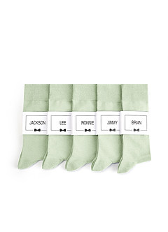 front Men's Dress Socks with Custom Label