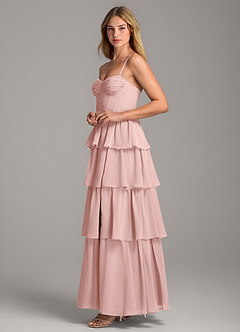 Azazie Alanna Bridesmaid Dresses Powder Pink A-Line Sweetheart Neckline Chiffon Dress image6