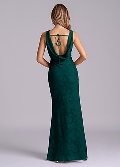 Azazie Rylina Final Sale Pine Mermaid Floral Burnout Dress image2