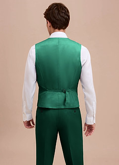 front Ethan Emerald Refined Weave Suit Vest