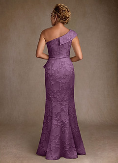 Azazie Hampton Mother of the Bride Dresses Wisteria Mermaid One Shoulder Floral Burnout Dress image3