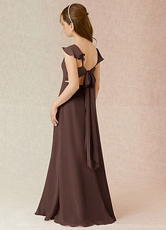 Azazie Everett Junior Ganache A-Line Chiffon Dress image4
