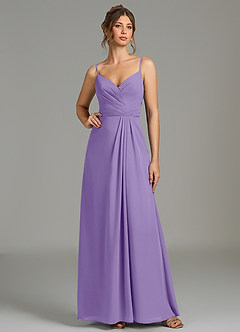 Azazie Sherah Bridesmaid Dresses Tahiti A-Line Pleated Chiffon Dress image6