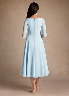 Azazie Durant Mother of the Bride Dresses Sky Blue A-Line Pleated Chiffon Dress image3
