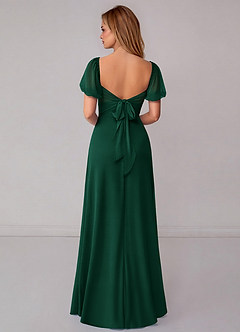 Azazie Fatima Suknie dla druhen Linia A z kieszeniami Szyfon Do ziemi Sukienka image5