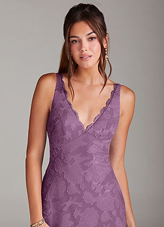 Azazie Tianna Brudtärnklänningar Klä av Tubklänning i Blommig Utbrändhet Spets Blåregn image6