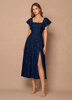 Talia Navy Midi Dress image3