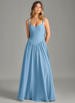 Azazie Evadina Suknie dla druhen Linia A Gorset Szyfon Do ziemi Sukienka image5