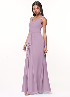 Azazie Julianna Bridesmaid Dresses Wisteria A-Line Chiffon Dress image3