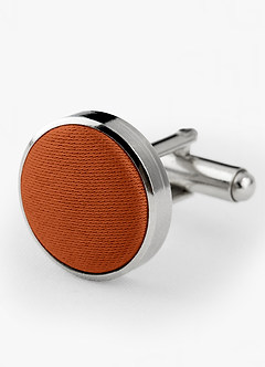 front Rounded Matte Satin Cuff Links