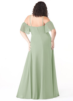 Azazie Sue Bridesmaid Dresses Dusty Sage A-Line Off the Shoulder Chiffon Convertible Dress image7