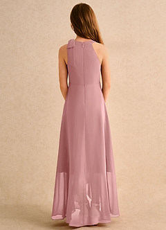 Azazie Boop Girls Formal Flower Girl Dresses Dusty Rose A-Line Bow Chiffon Dress image2