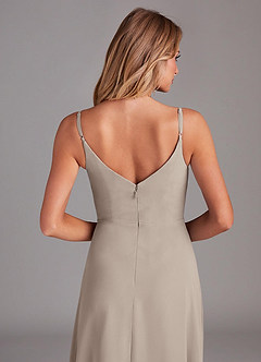 Azazie Daenerys Bridesmaid Dresses Frost A-Line Cowl Chiffon Dress image7