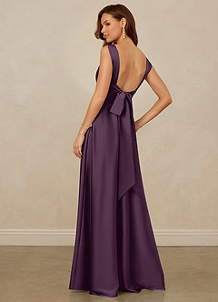 Christian Siriano Bridal for Azazie 1001 Brautjungfernkleider A-Linie Herzausschnitt Stretch-Satin Kleid Pflaume image2