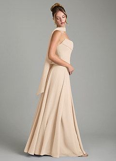 Azazie Gabriela Bridesmaid Dresses White Alabaster A-Line Corset Chiffon Dress image3