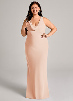 Azazie Rylina Bridesmaid Dresses English Rose Mermaid Pleated Chiffon Dress image10