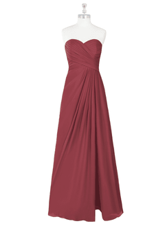 Azazie Arabella Allure Jurken voor bruidsmeisjes Converteerbaar Jurk van Chiffon met A-Lijn Sweetheart Halslijn Merlot image8