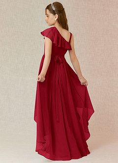 Azazie Mango Junior Scarlet A-Line Ruched Chiffon Dress image1