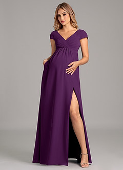 Azazie Allessia Final Sale A-Line Pleated Chiffon Floor-Length Dress image3