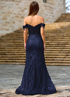 Zinanam Neptune A-line 3D Flowers Prom Dress image6