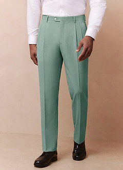 front Owen Matcha Lightweight Tailored Dress Pants