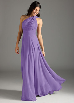 Azazie Charlize Bridesmaid Dresses Tahiti A-Line One Shoulder Chiffon Dress image1