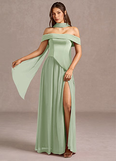Robe Longue Sauge Poussiéreuse Liora image3