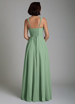 Azazie Azaria Bridesmaid Dresses Matcha A-Line Corset Chiffon Dress image6