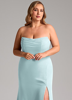 Azazie Saige Bridesmaid Dresses Mist A-Line Off the Shoulder Chiffon Convertible Dress image11