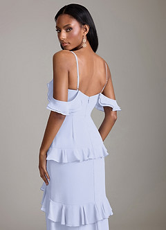 Azazie Chayla Suknie dla druhen Osłona Zza ramienia Szyfon Do ziemi Sukienka image4