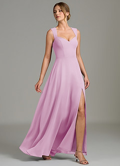 Azazie Gwendolyn Bridesmaid Dresses Candy Pink A-Line Sweetheart Neckline Chiffon Dress image3