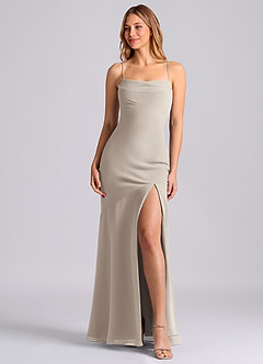 Azazie Grata Brudtärnklänningar Klä av Sjöjungfru i Chiffong Plisserad Frost image1