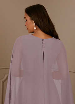 Azazie Isa Mother of the Bride Dresses Dusk A-Line V-Neck Pleated Chiffon Dress image6