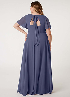 Azazie Kimber Bridesmaid Dresses Stormy A-Line Flounce Sleeve Chiffon Dress image10