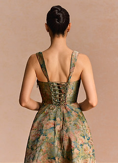 Azaria Vintage Teal Midi Dress image7