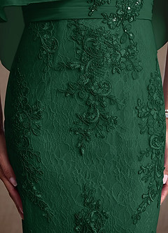 Azazie Amrita Mother of the Bride Dresses Dark Green Mermaid Lace Chiffon Dress image7